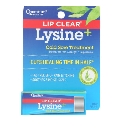 Quantum Lipclear Lysine And Cold Sore Treatment All Natural Ointment - 0.25 Oz - Orca Market