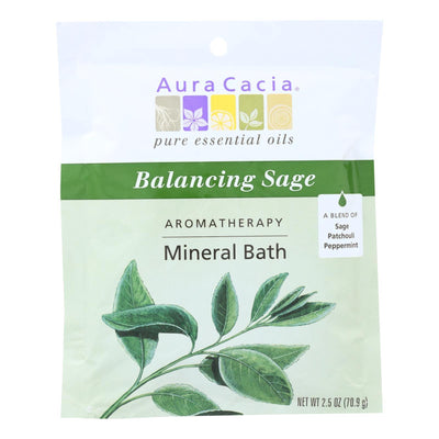 Aura Cacia - Aromatherapy Mineral Bath Balancing Sage - 2.5 Oz - Case Of 6 - Orca Market