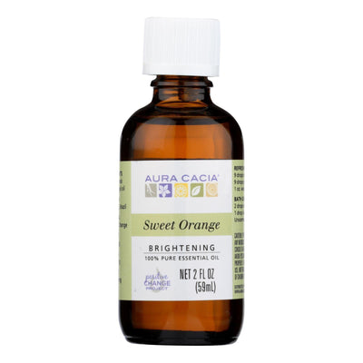 Aura Cacia - Essential Oil - Brightening Sweet Orange - 2 Oz - Orca Market