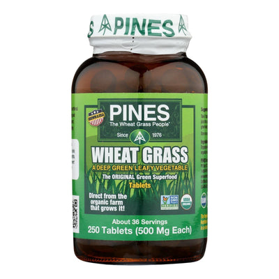 Pines International Wheat Grass - 500 Mg - 250 Tablets - Orca Market