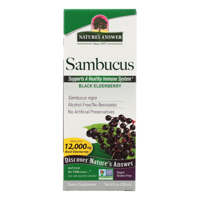 Nature's Answer - Sambucus Nigra Black Elder Berry Extract - 4 Fl Oz - Orca Market