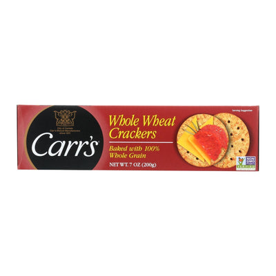 Carr's Crackers - Whole Wheat - Case Of 12 - 7.1 Oz - Orca Market