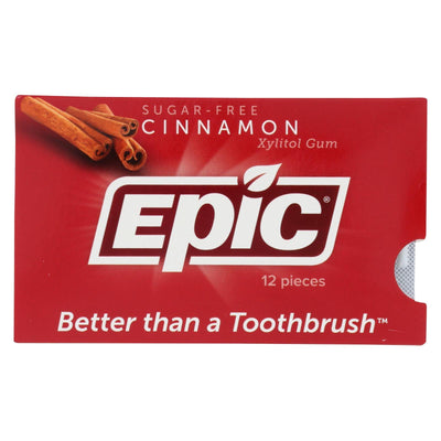 Epic Dental - Xylitol Gum - Cinnamon - Case Of 12 - 12 Pack - Orca Market