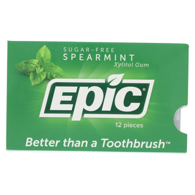 Epic Dental - Xylitol Gum - Spearmint - Case Of 12 - 12 Pack - Orca Market