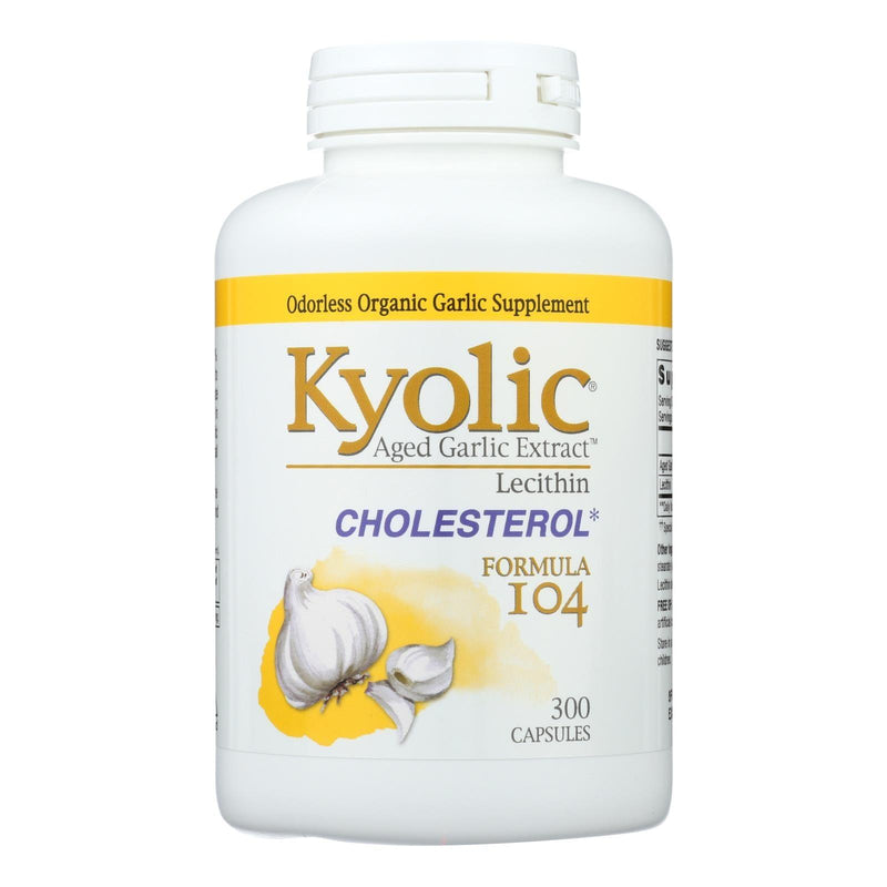 Kyolic - Aged Garlic Extract Cholesterol Formula 104 - 300 Capsules - Orca Market