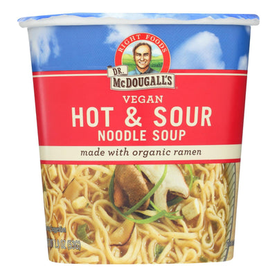 Dr. Mcdougall's Vegan Hot And Sour Noodle Soup Big Cup - Case Of 6 - 1.9 Oz. - Orca Market