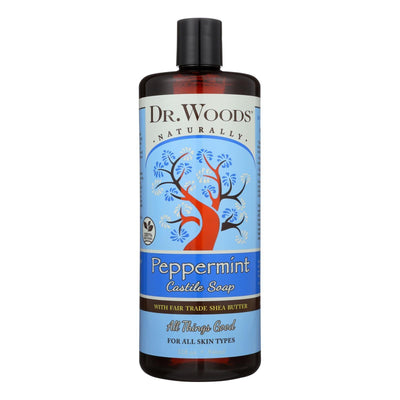 Dr. Woods Shea Vision Pure Castile Soap Peppermint With Organic Shea Butter - 32 Fl Oz - Orca Market