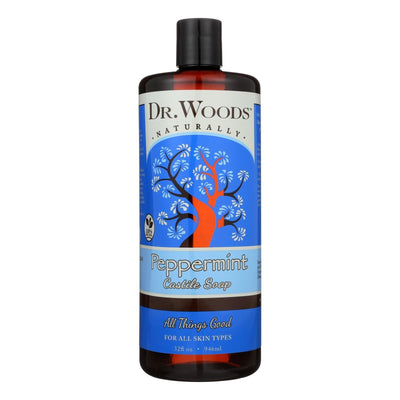 Dr. Woods Pure Castile Soap Peppermint - 32 Fl Oz - Orca Market