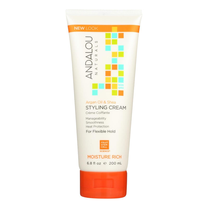 Andalou Naturals Argan Oil And Shea Styling Cream - 6.8 Fl Oz - Orca Market