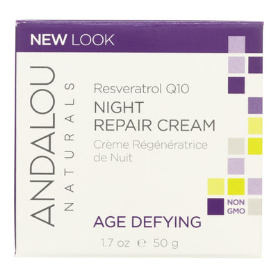 Andalou Naturals Resveratrol Q10 Night Repair Cream - 1.7 Fl Oz - Orca Market