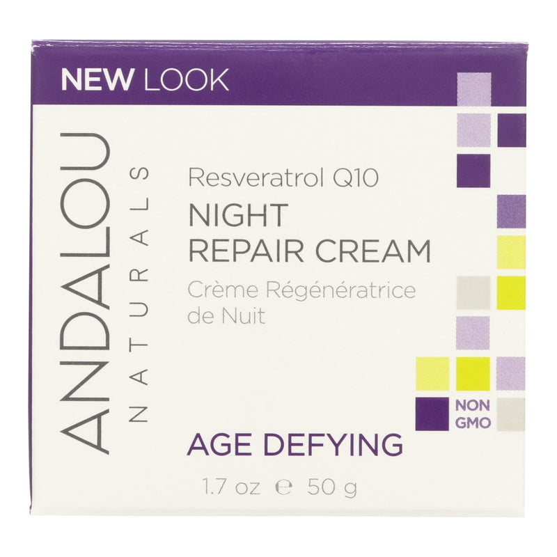 Andalou Naturals Resveratrol Q10 Night Repair Cream - 1.7 Fl Oz - Orca Market