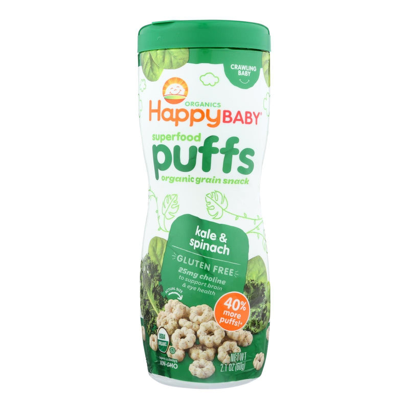 Happy Baby Organic Puffs Greens - 2.1 Oz - Case Of 6 - Orca Market