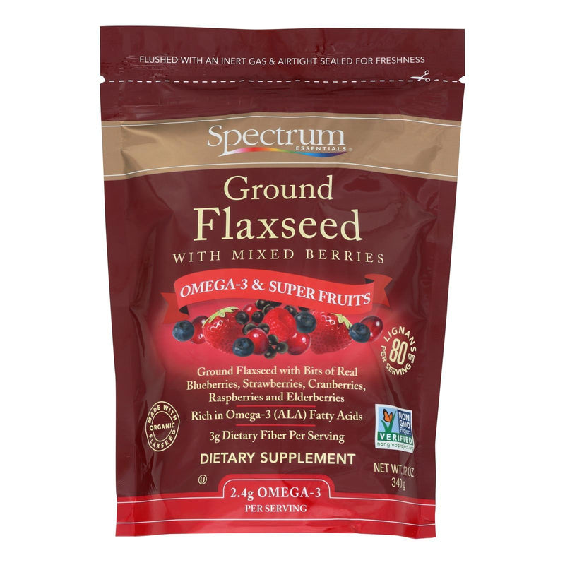 Spectrum Essentials Ground Flax With Mixed Berries - 12 Oz - Orca Market