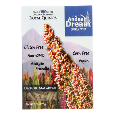 Andean Dream Gluten Free Organic Macaroni Quinoa Pasta - Case Of 12 - 8 Oz. - Orca Market