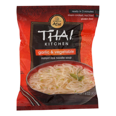 Thai Kitchen Instant Rice Noodle Soup - Garlic And Vegetable - Mild - 1.6 Oz - Case Of 6 - Orca Market