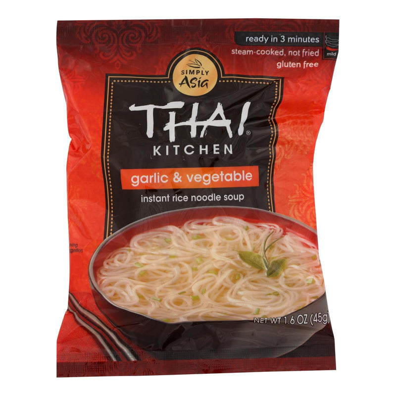 Thai Kitchen Instant Rice Noodle Soup - Garlic And Vegetable - Mild - 1.6 Oz - Case Of 6 - Orca Market