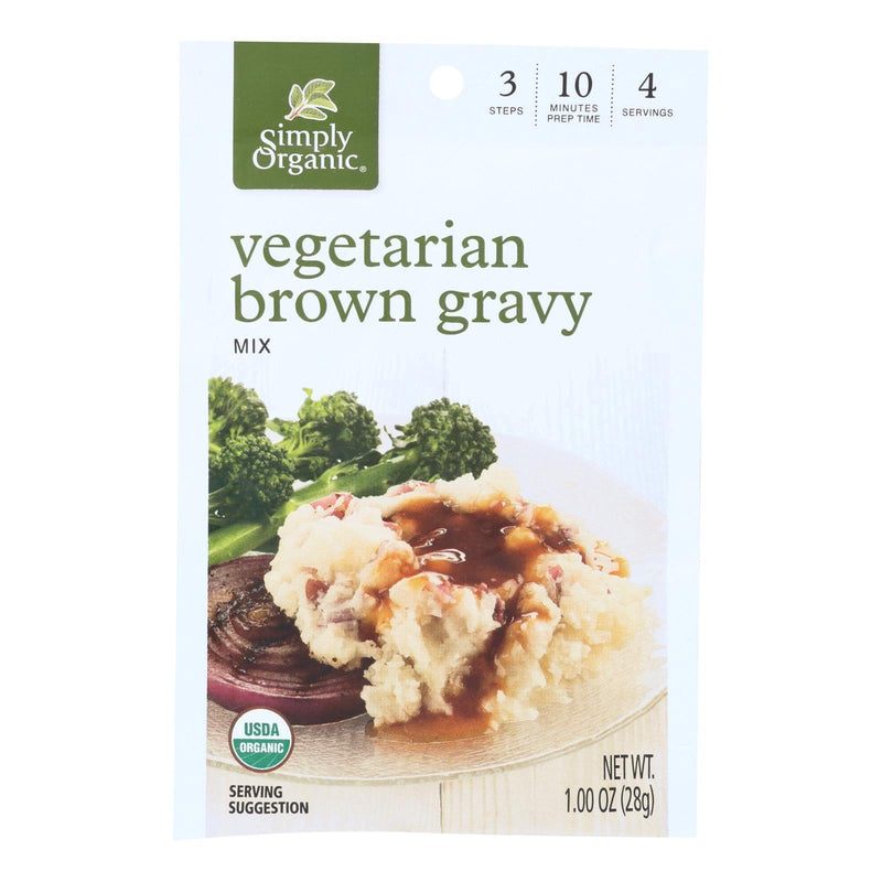 Simply Organic Vegetarian Brown Gravy Seasoning Mix - Case Of 12 - 1 Oz. - Orca Market