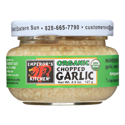 Emperors Kitchen Garlic - Organic - Chopped - 4.5 Oz - Case Of 12 - Orca Market