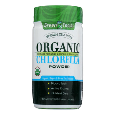 Green Foods Organic Chlorella Powder - 2.1 Oz - Orca Market