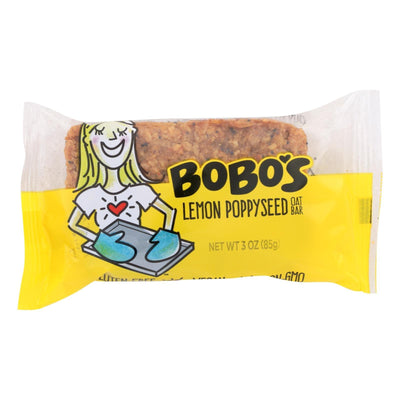 Bobo's Oat Bars - All Natural - Gluten Free - Lemon Poppyseed - 3 Oz Bars - Case Of 12 - Orca Market