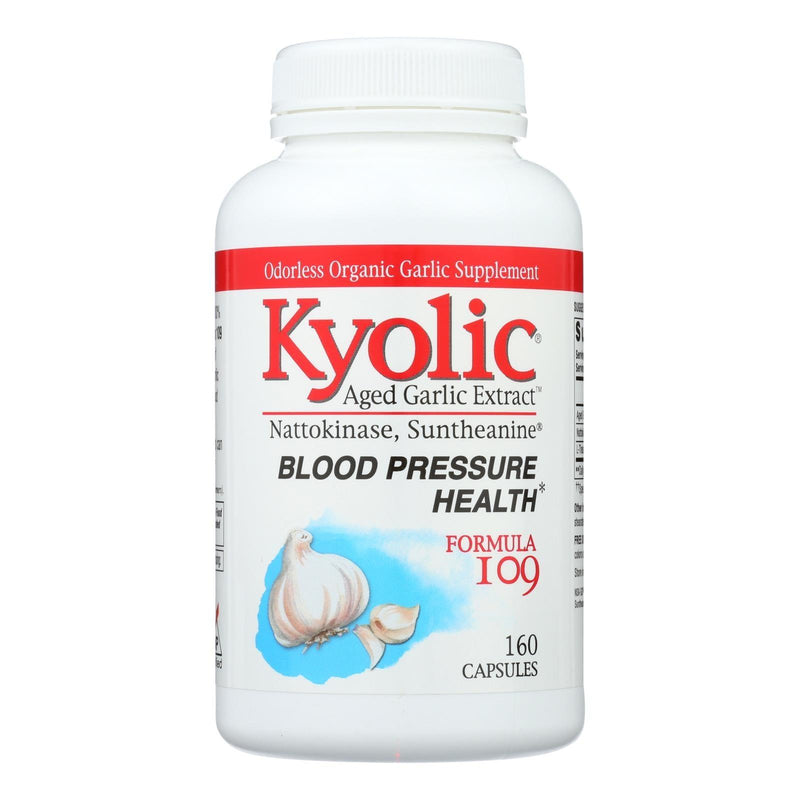 Kyolic - Aged Garlic Extract Blood Pressure Health Formula 109 - 160 Capsules - Orca Market