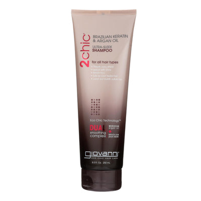 Giovanni 2chic Ultra-sleek Shampoo With Brazilian Keratin And Argan Oil - 8.5 Fl Oz - Orca Market