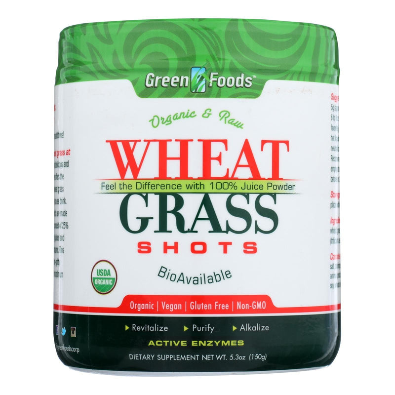 Green Foods Organic And Raw Wheat Grass Shots - 5.3 Oz - Orca Market