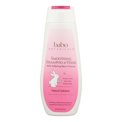 Babo Botanicals - Smooth Detangling Shampoo - Berry Primrose - 8 Fl Oz - Orca Market