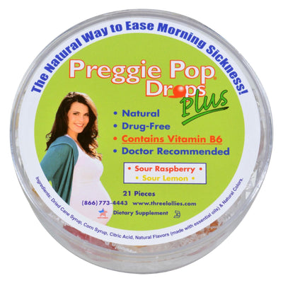 Three Lollies Preggie Drops Plus With Vitamin B6 - 21 Pack - Orca Market