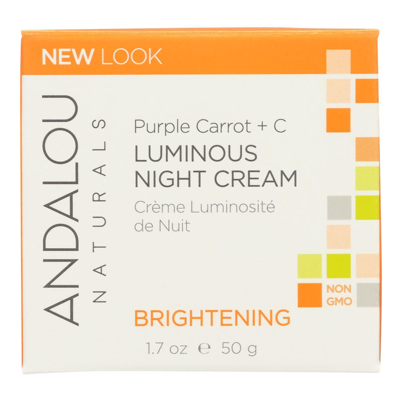 Andalou Naturals Luminous Night Cream Purple Carrot + C - 1.7 Oz - Orca Market