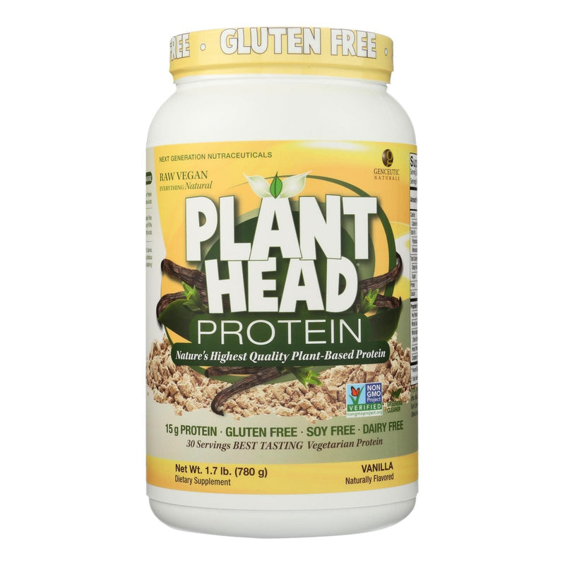 Genceutic Naturals Plant Head Protein - Vanilla - 1.65 Lb - Orca Market