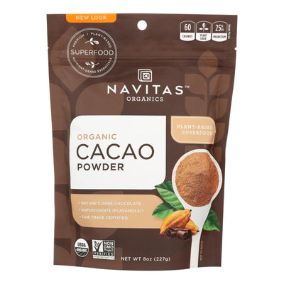 Navitas Naturals Cacao Powder - Organic - Raw - 8 Oz - Case Of 12 - Orca Market