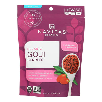 Navitas Naturals Goji Berries - Organic - Sun-dried - 8 Oz - Case Of 12 - Orca Market