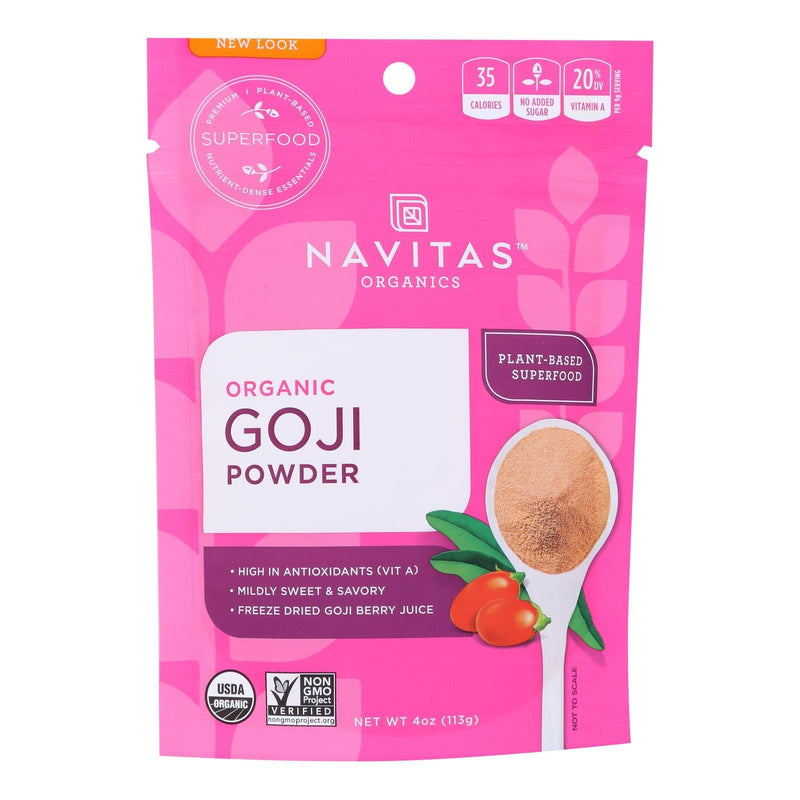 Navitas Naturals Goji Berry Powder - Organic - Freeze-dried - 4 Oz - Case Of 12 - Orca Market