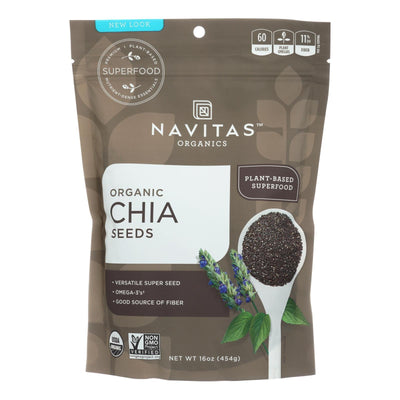 Navitas Naturals Chia Seeds - Organic - Raw - 16 Oz - Case Of 6 - Orca Market