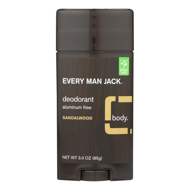 Every Man Jack Body Deodorant - Sandalwood - Aluminum Free - 3 Oz - Orca Market