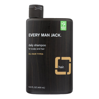 Every Man Jack Daily Shampoo - Scalp And Hair - All Hair Types - Sandalwood - 13.5 Oz - Orca Market