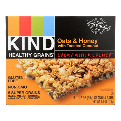 Kind Bar - Granola - Healthy Grains - Oats And Honey With Toasted Coconut - 1.2 Oz - 5 Count - Case Of 8 - Orca Market