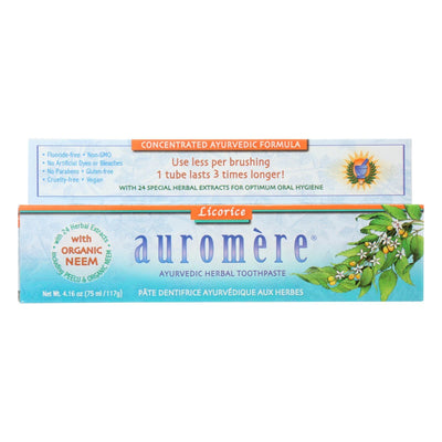 Auromere Toothpaste - Licorice - Case Of 1 - 4.16 Oz. - Orca Market