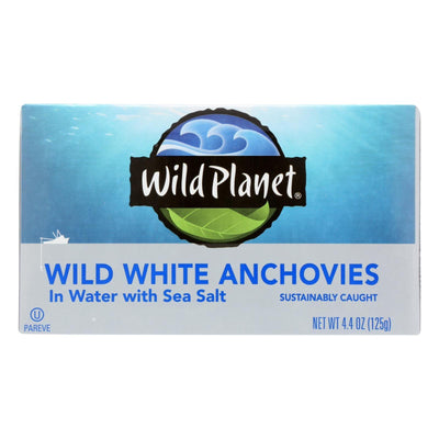 Wild Planet White Anchovies - In Water - Case Of 12 - 4.4 Oz - Orca Market