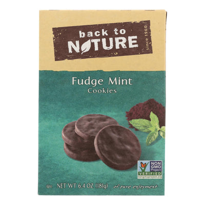 Back To Nature Cookies - Fudge Mint - Case Of 6 - 6.4 Oz. - Orca Market