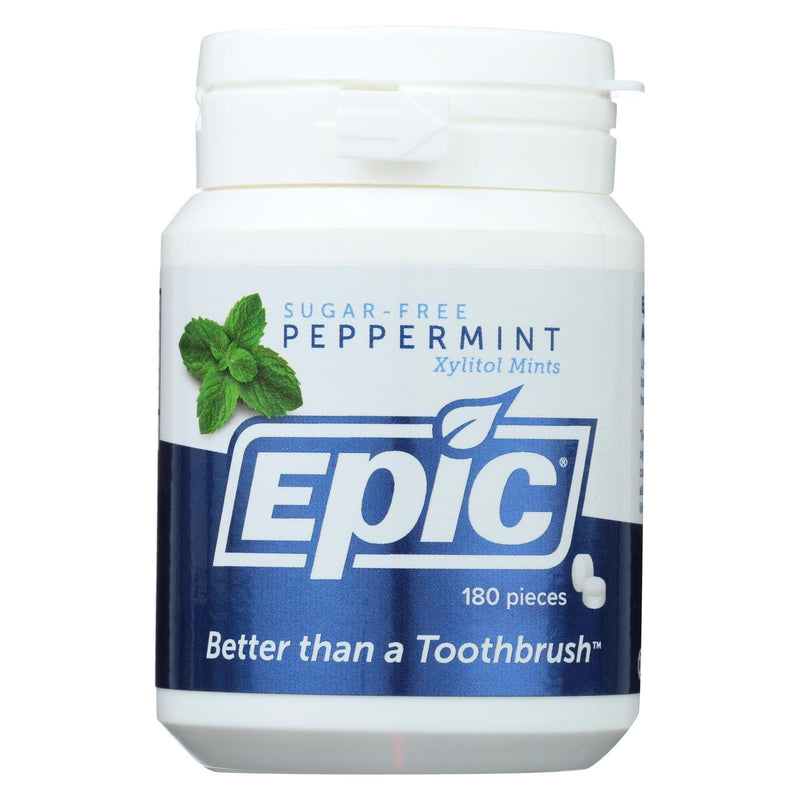 Epic Dental - Xylitol Mints - Peppermint Xylitol Bottle - 180 Ct - Orca Market