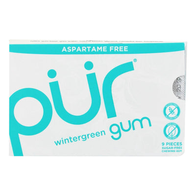 Pur Gum - Wintergreen - Aspartame Free - 9 Pieces - 12.6 G - Case Of 12 - Orca Market