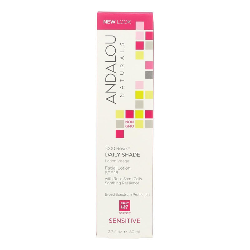 Andalou Naturals Facial Lotion - 1000 Roses - Daily Shade Spf 18 - 2.7 Oz - Orca Market