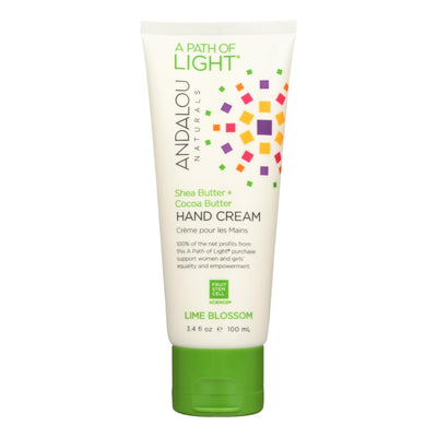 Andalou Naturals Hand Cream - A Force Of Nature Shea Butter Plus Coconut Water - Lime Blossom - 3.4 Oz - Orca Market