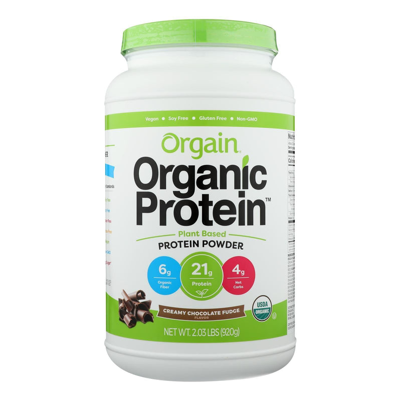 Orgain Organic Protein Powder - Plant Based - Creamy Chocolate Fudge - 2.03 Lb - Orca Market