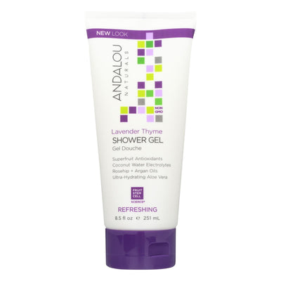 Andalou Naturals Shower Gel - Lavender Thyme Refreshing - 8.5 Fl Oz - Orca Market