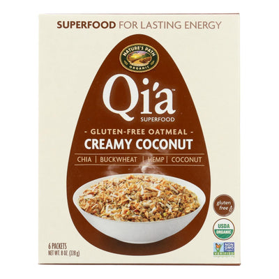 Nature's Path Organic Qi'a Superfood Hot Oatmeal - Creamy Coconut - Case Of 6 - 8 Oz. - Orca Market