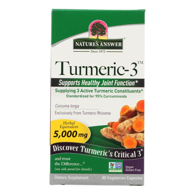 Nature's Answer - Turmeric-3 - 90 Vegetarian Capsules - Orca Market