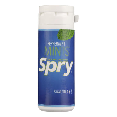 Spry Xylitol Mints - Peppermint - Case Of 6 - 45 Count - Orca Market